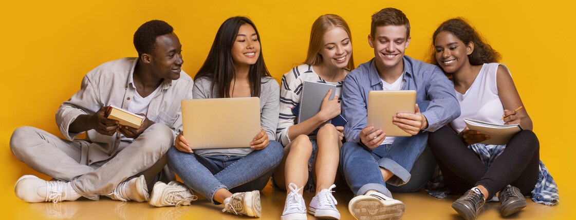 Group of international students studying for university exams Group of international students studying for university exams